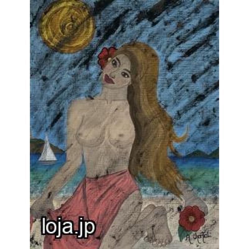 Quadro Donna sulla spiaggia(Mulher na praia)