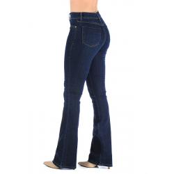 Sawary Calça Jeans Cintura Alta Boot Cut - Indigo