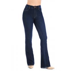 Sawary Calça Jeans Cintura Alta Boot Cut - Indigo