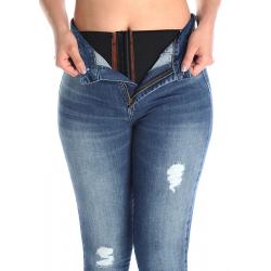 Sawary Calça Jeans Skinny Super Lipo Cintura Alta - Cinta Interna