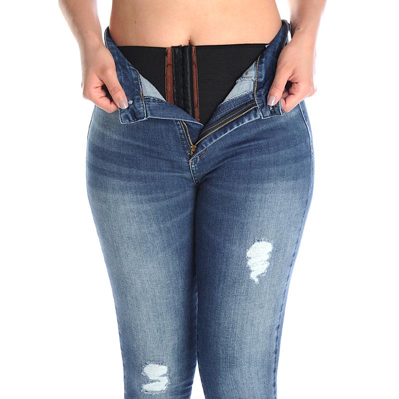 Sawary Calça Jeans Skinny Super Lipo Cintura Alta - Cinta Interna