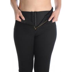 Sawary Calça Jeans Super Lipo Cintura Alta Barra Flare Cinta Interna