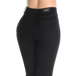 Sawary Calça Jeans Super Lipo Cintura Alta Barra Flare Cinta Interna